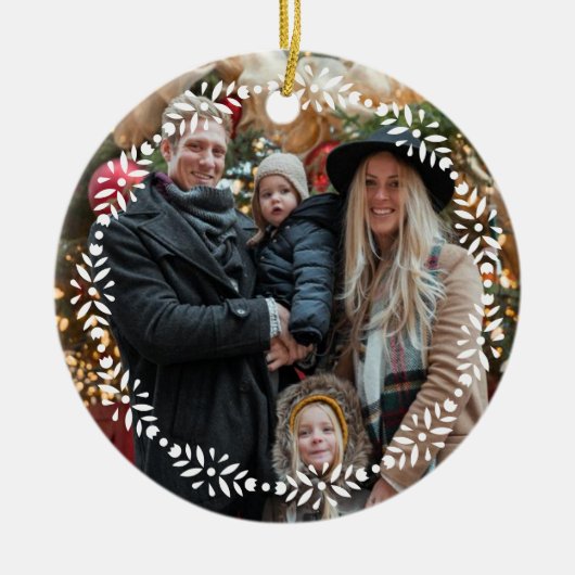 Skandinavisches Folk Dala HorChristmas Keramik Ornament (Vorne)