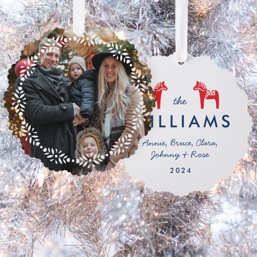 Skandinavisches Folk Dala HorChristmas Ornament Karte