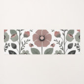 Skandinavisches Folk Florals - Stilvolle Primrosen Yogamatte (Rückseite (Horizontal))