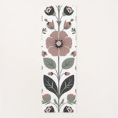 Skandinavisches Folk Florals - Stilvolle Primrosen Yogamatte (Vorderseite)