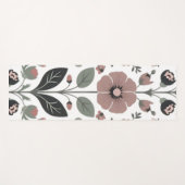 Skandinavisches Folk Florals - Stilvolle Primrosen Yogamatte (Vorderseite (Horizontal))