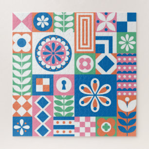 skandinavisches Folklore-Abstraktes Muster Puzzle