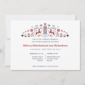 Skandinavisches Folklore Rentier Probe Abendessen Einladung (Vorderseite)