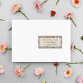 Skandinavisches Folkloredesign - Blume individuell Adressaufkleber