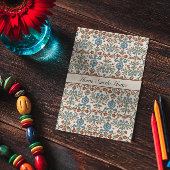 Skandinavisches Folkloredesign - Blume individuell Feiertagspostkarte