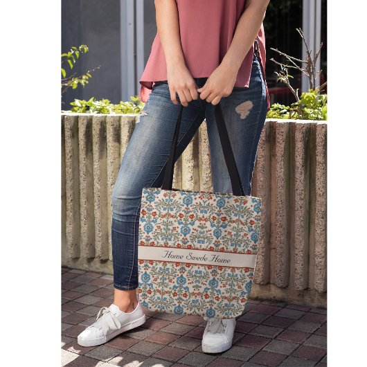 Skandinavisches Folkloredesign - Blume individuell Tasche