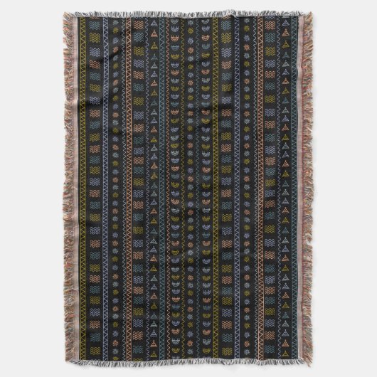 Skandinavisches Folkloremuster Gemütliches Donnerp Decke (Vorderseite Vertikal)