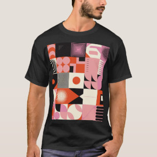 Skandinavisches Geometrisches: Farbige Kunstmuster T-Shirt