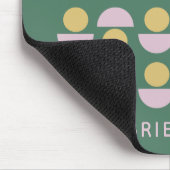 Skandinavisches geometrisches Grünes Blau Personal Mousepad (Ecke)