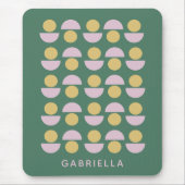 Skandinavisches geometrisches Grünes Blau Personal Mousepad (Vorne)