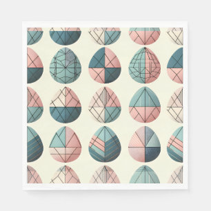 Skandinavisches geometrisches Osterei-Serviette Serviette