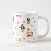 Skandinavisches Haus TV Nahtloses Muster Jumbo-Tasse (Rechts)