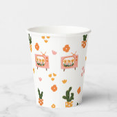 Skandinavisches Haus TV Nahtloses Muster Pappbecher (Rechts)