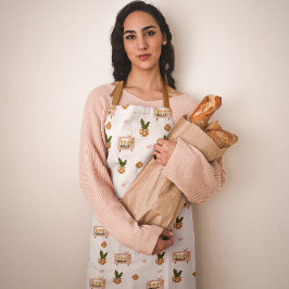 Skandinavisches Haus TV Nahtloses Muster Schürze