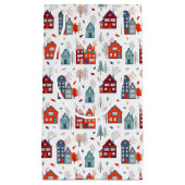 Skandinavisches Haus-Volkskunst-Muster Kleine Geschenktüte (Vorderseite)