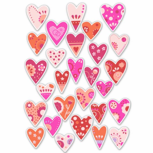 Skandinavisches Herz Aufkleber (Vorderseite)