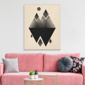 skandinavisches Inspiriertes Dreieck-Design Leinwanddruck (Insitu (Wohnzimmer))