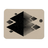skandinavisches Inspiriertes Dreieck-Design Magnet (Horizontal)