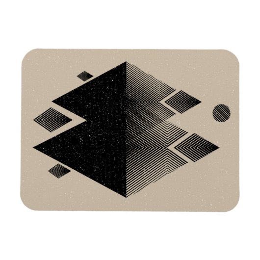 skandinavisches Inspiriertes Dreieck-Design Magnet (Horizontal)