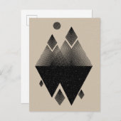 skandinavisches Inspiriertes Dreieck-Design Postkarte (Vorne/Hinten)
