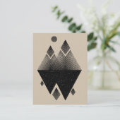 skandinavisches Inspiriertes Dreieck-Design Postkarte (Stehend Vorderseite)