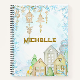 Skandinavisches inspiriertes Notebook. Bearbeitbar Notizblock