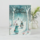 Skandinavisches inspiriertes Winterwunderland. bea Einladung (Stehend Vorderseite)