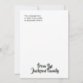 Skandinavisches inspiriertes Winterwunderland. bea Einladung (Rückseite)