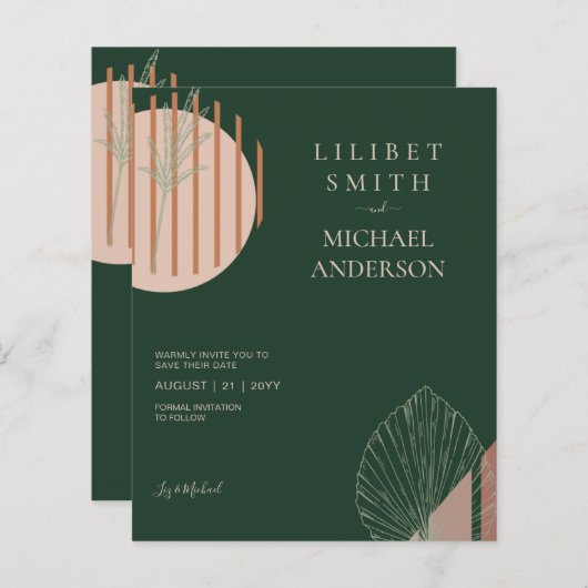 Skandinavisches Japandi - Abstrakte Formen SAVE TH (Vorne/Hinten)