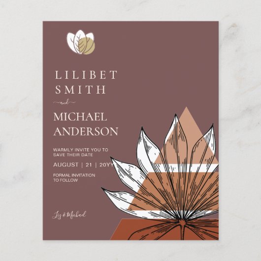 Skandinavisches Japandi - Abstrakte Formen SAVE TH Flyer (Vorne)