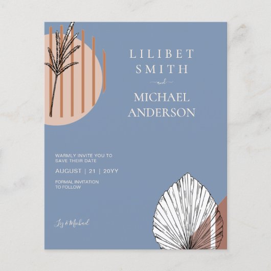 Skandinavisches Japandi - Abstrakte Formen SAVE TH Flyer (Vorne)