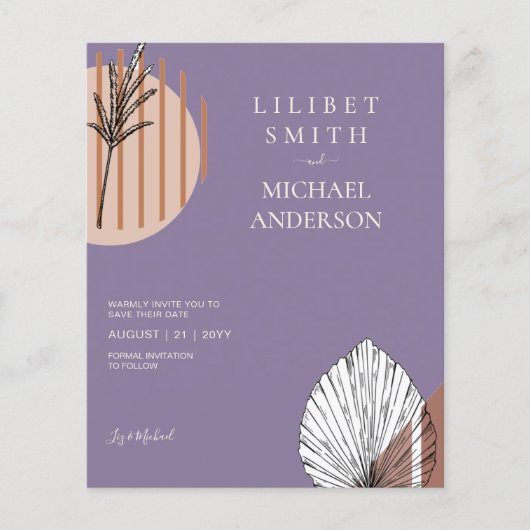 Skandinavisches Japandi - Abstrakte Formen SAVE TH Flyer (Vorne)