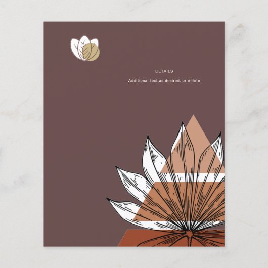 Skandinavisches Japandi - Abstrakte Formen SAVE TH Flyer (Hinten)