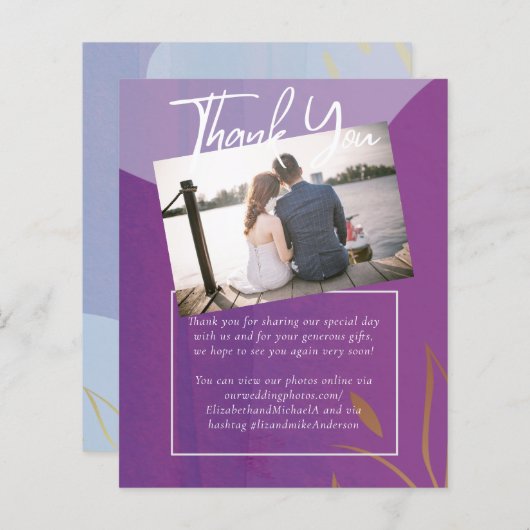 Skandinavisches Japandi Moderne Abstrakte Hochzeit (Vorne/Hinten)