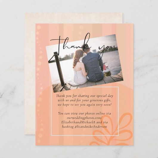 Skandinavisches Japandi Moderne Abstrakte Hochzeit (Vorne/Hinten)