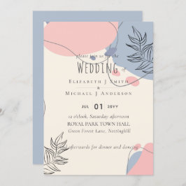 Skandinavisches Japandi Moderne Abstrakte Hochzeit