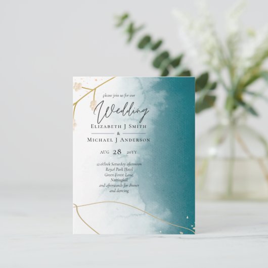 Skandinavisches Japandi Moderne Abstrakte Hochzeit (Stehend Vorderseite)