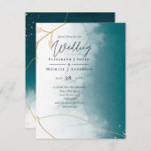 Skandinavisches Japandi Moderne Abstrakte Hochzeit (Vorne/Hinten)