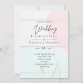 Skandinavisches Japandi Moderne Abstrakte Hochzeit (Vorderseite)