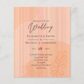 Skandinavisches Japandi Moderne Abstrakte Hochzeit (Vorderseite)