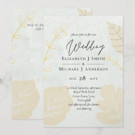 Skandinavisches Japandi Moderne Abstrakte Hochzeit