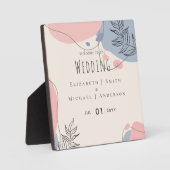 Skandinavisches Japandi Moderne Abstrakte Hochzeit Fotoplatte (Vorderseite)