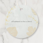 Skandinavisches Japandi Moderne Abstrakte Hochzeit Geschenkanhänger (Rückseite)