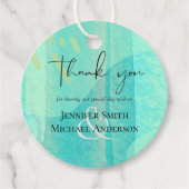 Skandinavisches Japandi Moderne Abstrakte Hochzeit Geschenkanhänger (Vorderseite)