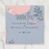 Skandinavisches Japandi Moderne Abstrakte Hochzeit Geschenkanhänger (Vorderseite)