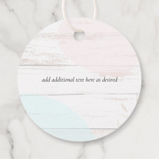 Skandinavisches Japandi Moderne Abstrakte Hochzeit Geschenkanhänger (Rückseite)