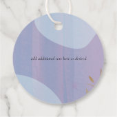 Skandinavisches Japandi Moderne Abstrakte Hochzeit Geschenkanhänger (Rückseite)