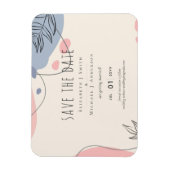 Skandinavisches Japandi Moderne Abstrakte Hochzeit Magnet (Vertikal)