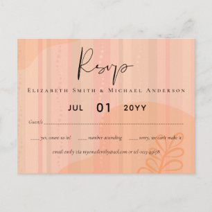 Skandinavisches Japandi Moderne Abstrakte Hochzeit Postkarte