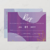 Skandinavisches Japandi Moderne Abstrakte Hochzeit Postkarte (Vorne/Hinten)